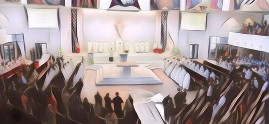 Suasana Ibadah di Gereja Katolik Terbesar di Arab, Ribuan Umat Ikut Misa