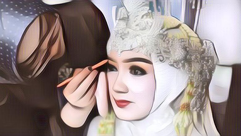 Seorang Pengantin Wanita Salah Pilih MUA, Hasil Hijabnya Bikin Ngakak