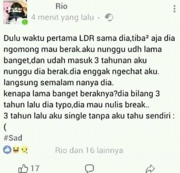 2. Kalian hati-hati ya kalau ngetik, kalo kayak gini kan jadi beda maksudnya