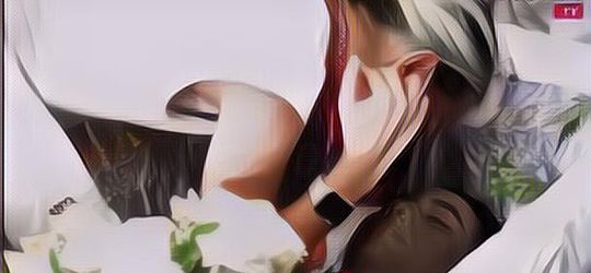 Joanna Alexandra Penuh Air Mata Belai dan Melepas Jenazah Suami