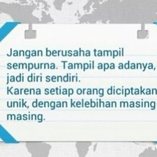 Gak perlu tampil sempurna kalo cuma buat mendapatkan perhatian aja.