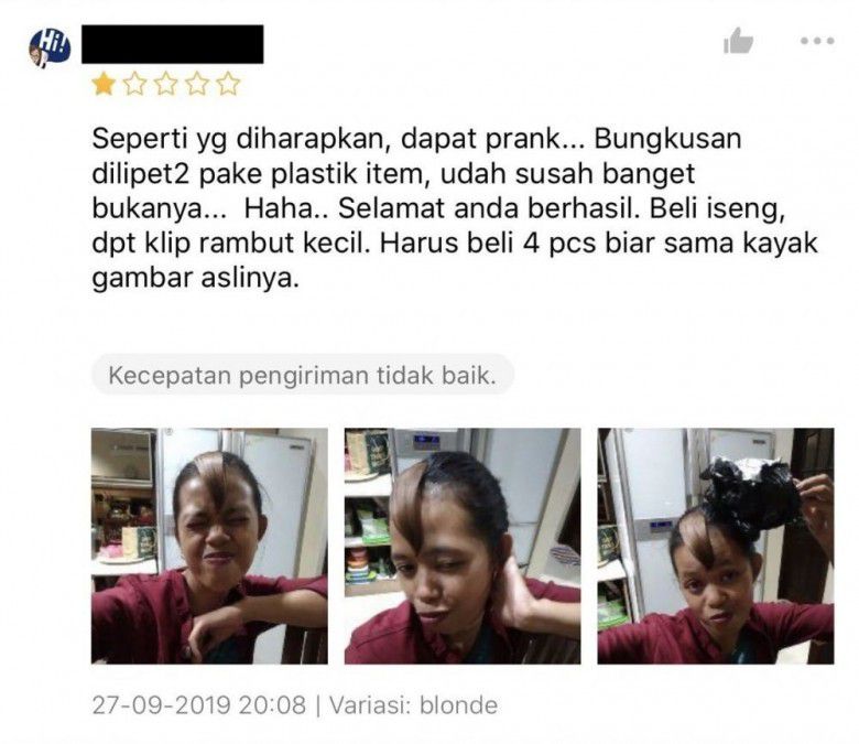 7. Niatnya beli rambut extension, eh dapetnya begini